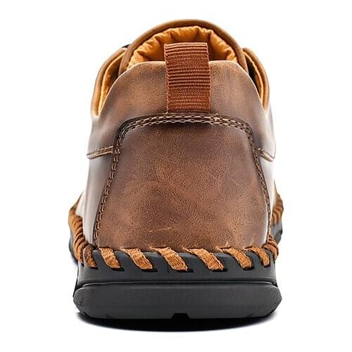 Fashion Men Casual Leather Shoes Quality Split Leather Men Shoes Loafers Flats Outdoor Moccasins Shoes Man Plus Size