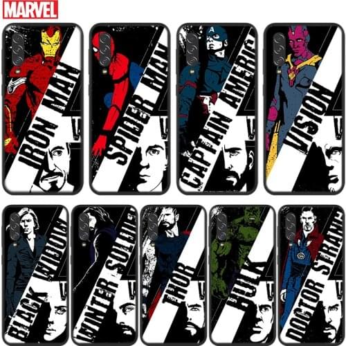 Avengers Marvel superhero For Samsung Galaxy A90 A80 A70S A60 A50S A40S A30S A20E A10S A2 Core 5G Black Soft Phone Case