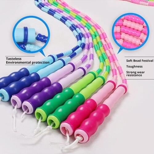 2.8m Soft Bead Like Bamboo Skipping Rope TPU Jump Rope Sports Equipments Sports And Fitness Jumprope Workout Training Skipping