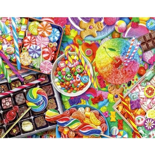 5D DIY Full Round Drill Diamond Painting Candies Mosaic Kit Rhinestone Drawing Picture Home Decor