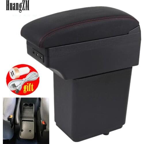 For Citroen Berlingo Armrest Retrofit parts For Peugeot Partner tepee Car Armrest Storage box car accessories Charging USB LED