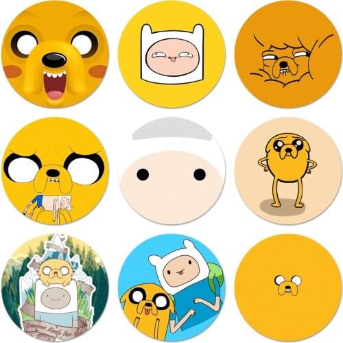 Adventure time cute Beemo BMO Jake Finn Icons Pins Badge Decoration Brooches Metal Badges For Clothes Backpack Decoration
