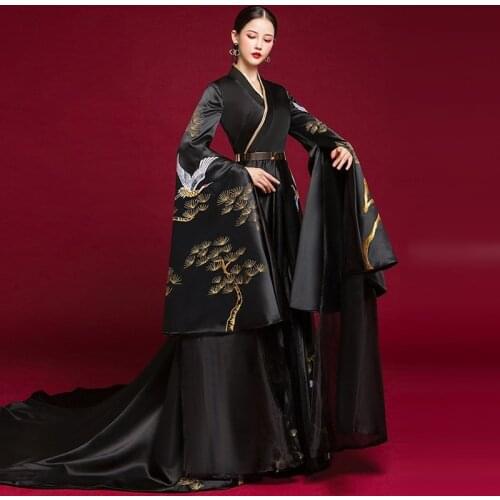 Stage Costumes For Girls Ancient Chinese Costume Stage Dance Wear Embroidery Performance Chinese Traditional Costume TA2199
