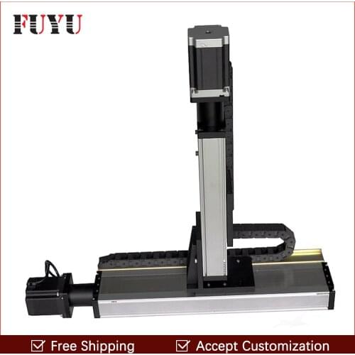 Heave Load Ball Screw Slide Actuator T Type XY Stage Motorized Motion Table Stepper Motor Nema34