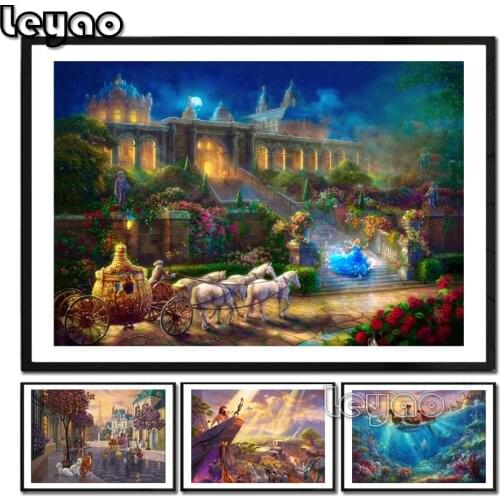 Fairy tale illustration Diamond Painting Cartoon Diamond Mosaic Full Layout Cross Stitch Kit Picture Of Rhinestone Home Decor