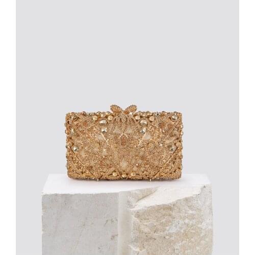 XIYUAN Pink Diamond Women Rhinestone Evening Bag Bridal Crystal Clutch Handbags and Purses Wedding Banquet Dinner Minaudiere Bag