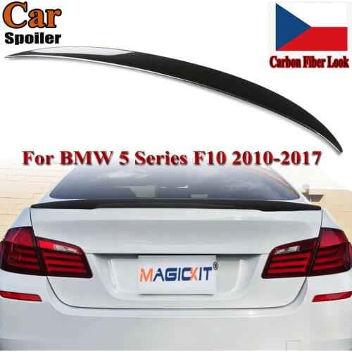 MagicKit Carbon Fiber Look Rear Trunk Spoiler For 2010-2016 BMW 5 Sreies F10 M Style