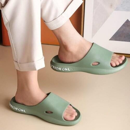 New Shoes Woman EVA Hole Women Slippers Bathroom Solid Color Anti-slip Summer Indoor Home Slides for Female Household Footwear
