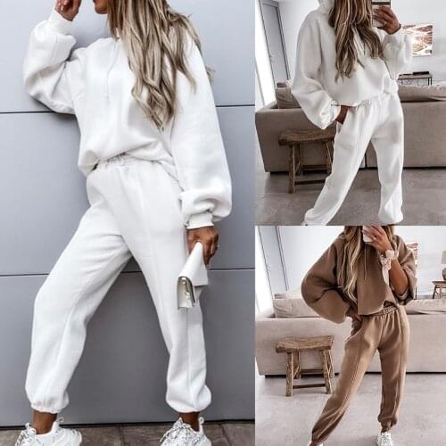 Tracksuit Women 2 Piece Sets Womens Outfits Sets Sports Cool girls Warm Hoodie Sweatshirts Pant Suit Fashion Two Piece Set Women