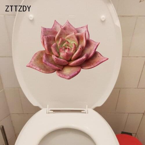 ZTTZDY 25×18.2CM Hematopoietic Succulents Plant Toilet WC Decoration Fashion Home Wall Stickers T6-0105