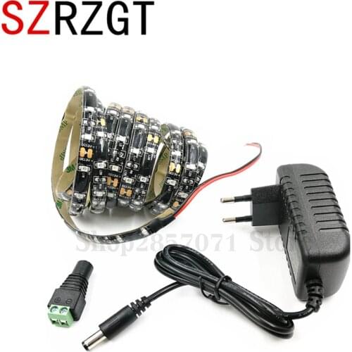 1M UV Light LED Strip 395-405nm LED Black PCB 3528 SMD Waterproof Boat Strip Lamp