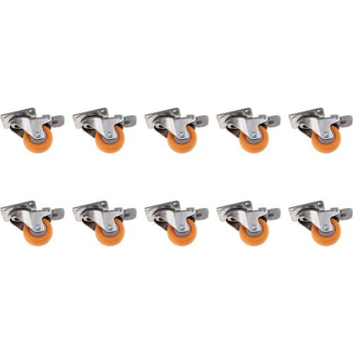 10pcs 1.25' 17KG Stem Castor Wheels Trolley Caster for Furniture Workbench