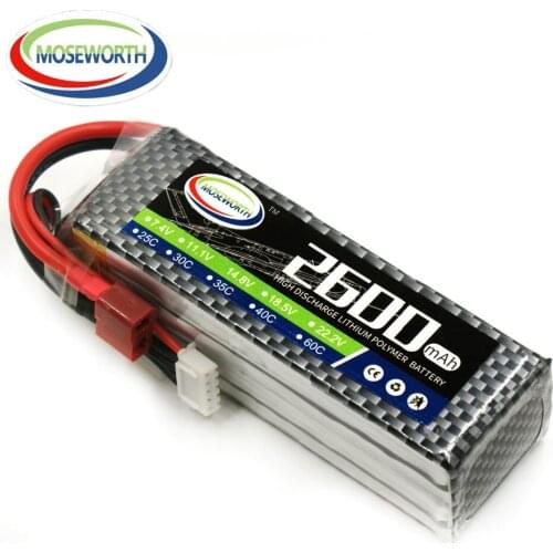 Lipo Battery 4S 14.8V 2600mAh 40C For RC Helicopter Quadcopter Drone Airplane Car Boat Model Remote Control Toys Lipo Battery