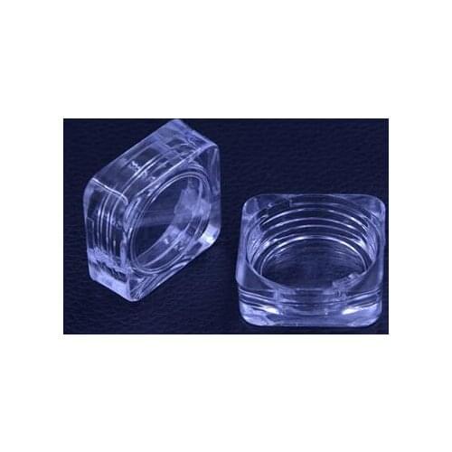 5ML 5G Clear Square Cosmetic Empty Jar Pot Eyeshadow Makeup Face Cream Container Bottle Acrylic for Creams Skin Care Products ma