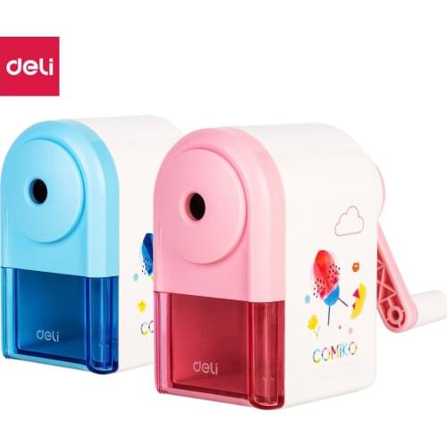 Deli Hand Pencil Sharpener Automatic Sharpen Structure Design Long Lasting Metal Blade Office School Supply Stationery