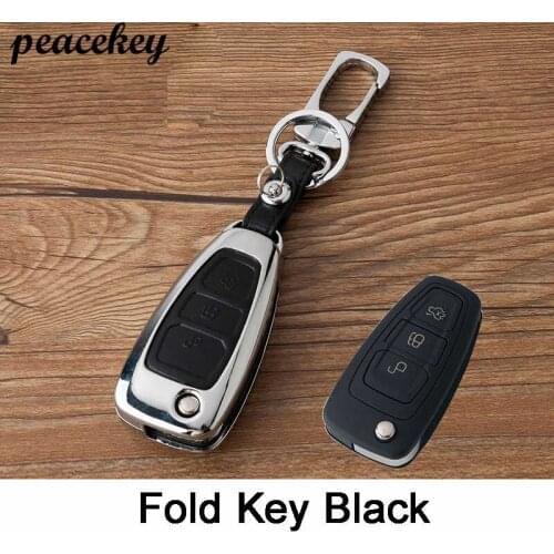 Zinc alloy+Leather Car Styling Remote Key Cover Case For Ford Focus 3 4 Mondeo MK3 MK4 Kuga Escape Edga 2017 2016 2015 key case