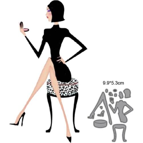 Lady Girl Metal Cutting Dies for DIY Scrapbooking Album Paper Cards Decorative Crafts Embossing Die Cuts