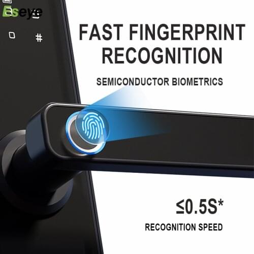 Eseye Wifi Electronic Door Lock With TT APP Remotely Control Biometric Fingerprint Smart Door Lock Card Password Key Unlock