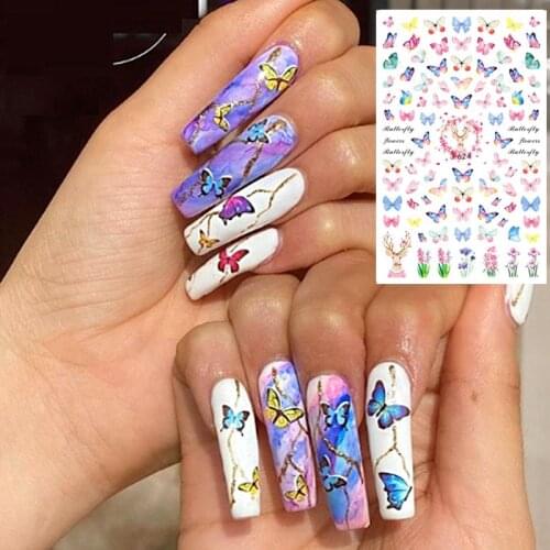 F-624 SERIES butterfly CA-478-479-481 3d nail art stickers decal template diy nail tool decorations