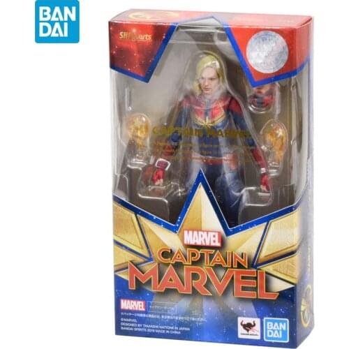 BANDAI Tamashii Nations S.H.Figuarts Captain Marvel Avengers: Endgame Action Figure Collectible Model Kids Toys Christmas Gift