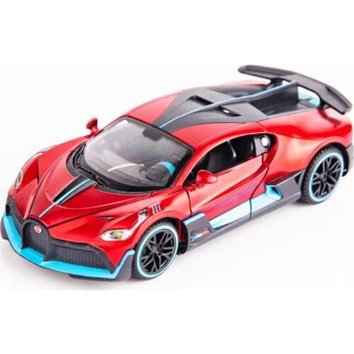 Hot 1:32 scale wheels Super sports car metal model light and sound diecast vehicle Bugattis DIVO pull back toys COLLECTION