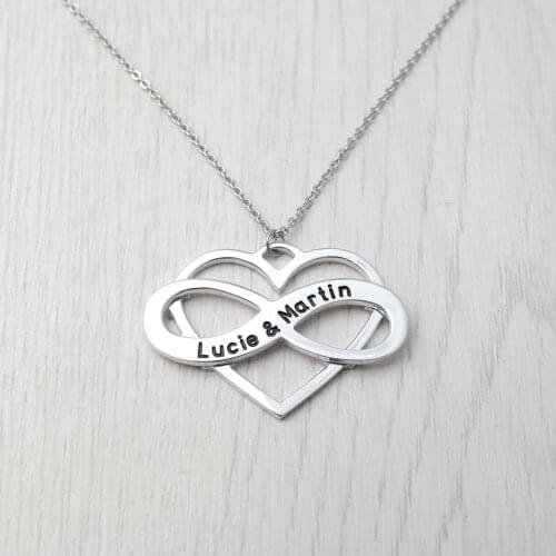 Custom Infinity Necklace, Name Necklace,Engraved Infinity Necklace,Personalized Jewelry,Christmas Gifts