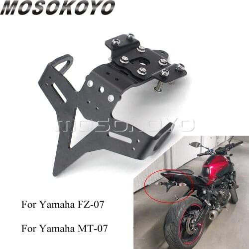 Motorcycle Rear Fender Eliminator Kit For Yamaha FZ MT 07 FZ07 MT07 2013-2019 Tail Tidy License Plate Light Holder Bracket Kit