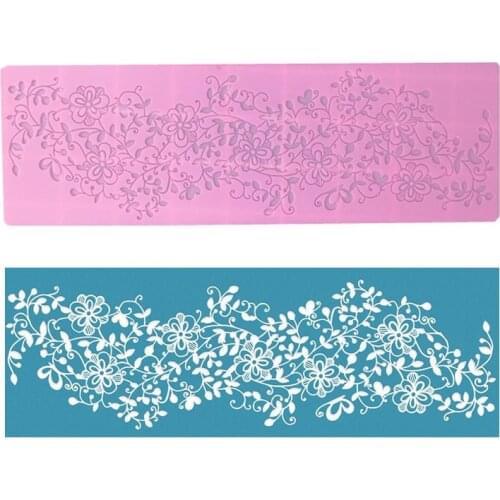 Flower Lace Mat Silicone Mold Silicone Lace Mold Sugar Craft Cake Brim Decoration Tool K796