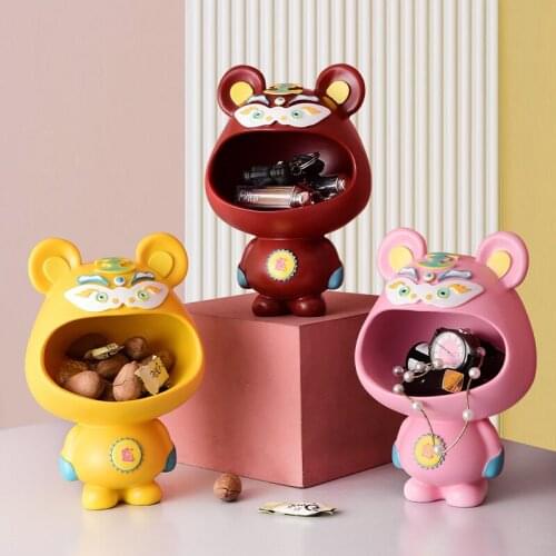 Creative Cartoon Animal Entrance Key Storage Furnishing Home Decoration Adornment Living Room Lucky Tiger Statue Ornaments