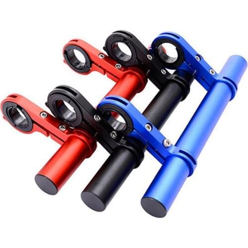 Bike Handlebar Extended Bracket Headlight Mount Bar MTB Bicycle Cycling Lamp Support Rack Stand Flashlight Carbon Holder Bracket