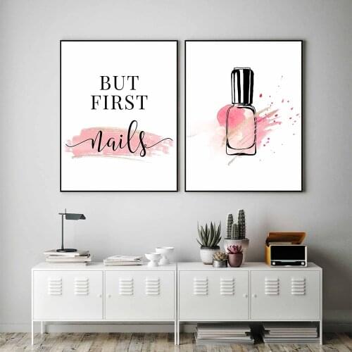 Nail Polish Modern Wall Art Canvas Painting Posters and Prints Modular Pictures Fashion Art Painting Wall for Salon Canvas Decor