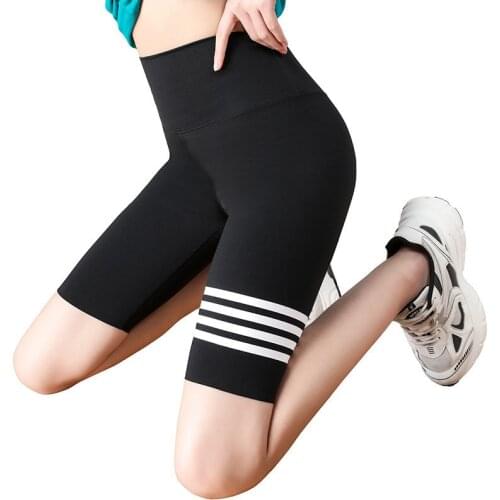 Summer High Waist Sexy Slim Women Shorts Thin Knee-Length Push up Fitness Sports Running Shorts Elastic Gym Workout Short Pants