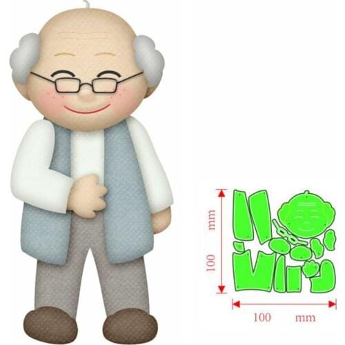 Metal Cutting Dies Old grandfather DIY Scrapbooking Paper Cards Decorative Craft Embossing