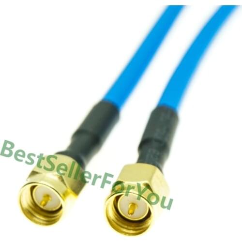 New SMA Male to SMA Male Plug Straight RF Coax Pigtail Semi-rigid Cable RG402 Blue