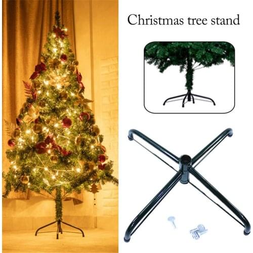Christmas Tree Stand Christmas Tree Holder Metal Stand Base Rack 4 Feets Christmas Tree Accessories 2020 New Year Home Decor