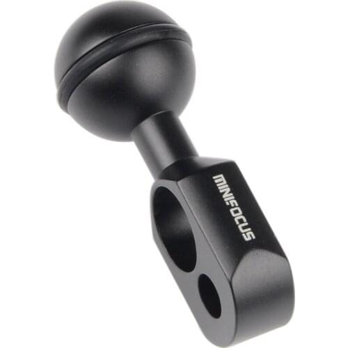 MINIFOCUS Underwater 2.2"/ 5.6cm YS Strobe Arm Adapter Ball for Underwater Photography & Housing & flashlight (Double hole)