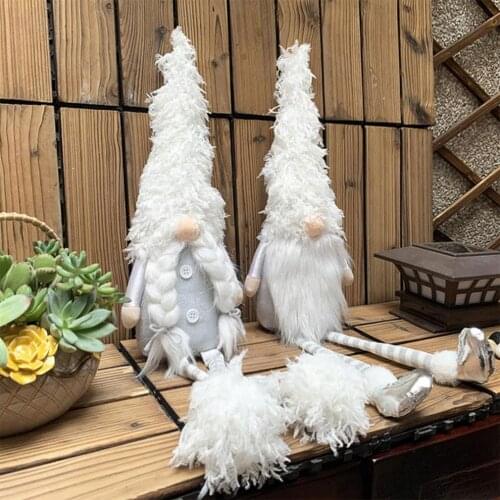 Christmas Gnome Plush Doll, Handmade Nordic Santa Tomte Ornament for Home Decoration