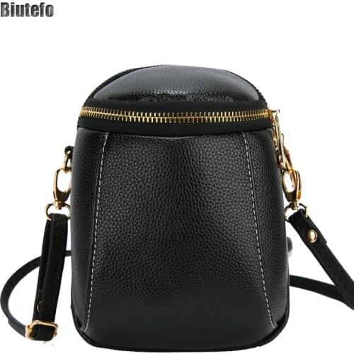 Genuine Leather Phone Bag Wallet Women Luxury Designer Torebka Listonoszka Bolsa Feminina De Ombro 2021 Fashion Telfar Purses