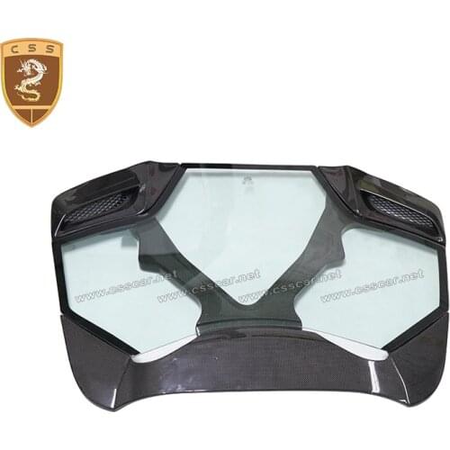 Carbon fiber For Ferrari 488 GTB Carbon Fiber Rear glass Engine Hood Rear Car glass Bonnet Auto Body Parts