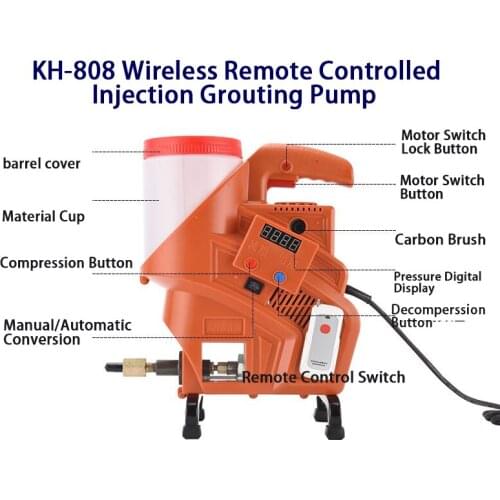 High pressure waterproofing remote control injection grouting pump machine