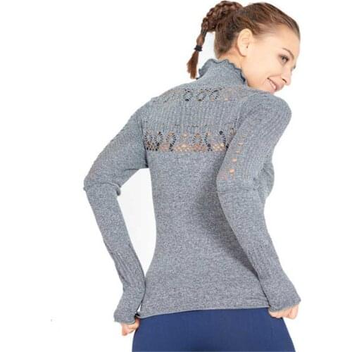 Women Fitness Jackets Tops Workout Training Exercise Gym T Shirts Sport Sweatshirt T-shirt Yoga Running Long Sleeve Tees Y1808