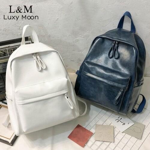 Womens Backpack Fashion Leather Backpacks Female School bag For Teenager Girls Candy Rucksack Large Travel mochila XA618H