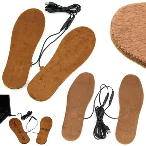 USB Electric Powered Heated Winter Insoles For Shoes Boots Keep Feet Warm A2UB