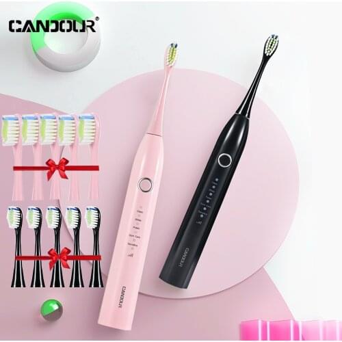 CANDOUR Electric Toothbrush USB Charging IPX8 41500 Minute Waterproof Removing Dental Plaque Adult Protect Teeth Sonic toothbrus