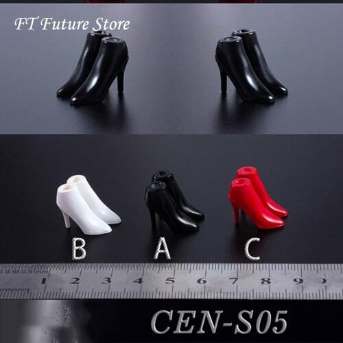 1/12 Scale High Heels Solid Boots Shoes Model CEN-S05 for 6" Female Figure Body Figure Accessory Fashion