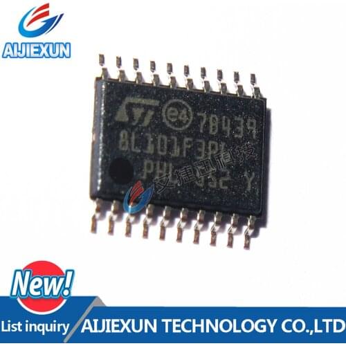 10PCS STM8L101F3P6 8L101F3P6 TSSOP20 MCU 8-bit STM8L STM8 CISC 8KB ROM 1.8V/2.5V/3.3V 20-Pin TSSOP Tray 100% New and original