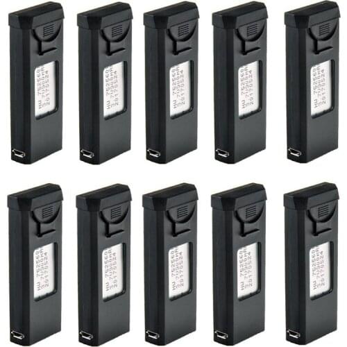 10Pcs Charger Set For VISUO XS809S XS809HW XS809W XS809 3.7V 900mAh Lipo Battery RC Drones Quadcopter Spare Parts Accessories