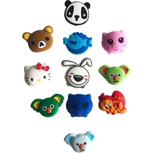 100pcs Free Shipping Cute Cartoon Animas Tennis Vibration Dampener Rackets Shock Absorber