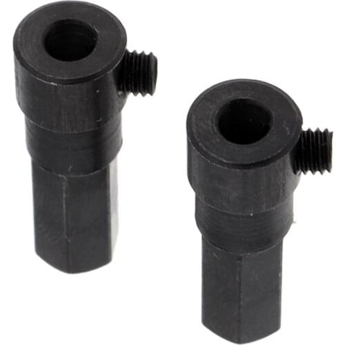 2 Pieces Rear Axle Shaft Adapter 2cm Length Combiner Black for 1/16 RC Model Car WPL B16