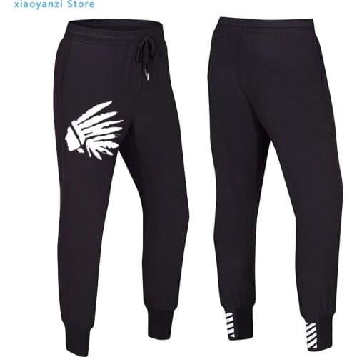 2021 Feathered head Indian Mens Men Women Sweatpants Fashion Sports Long Pants Fitness Running Trousers OU-265047